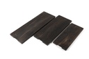 Wooden long tray blacked set of 3 - 50 x 20 x 2.5 / 62.5 x 22.5 x 2.5 / 75 x 25 x 2.5cm - p 1/2