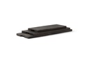 Wooden long tray blacked set of 3 - 50 x 20 x 2.5 / 62.5 x 22.5 x 2.5 / 75 x 25 x 2.5cm - p 1/2