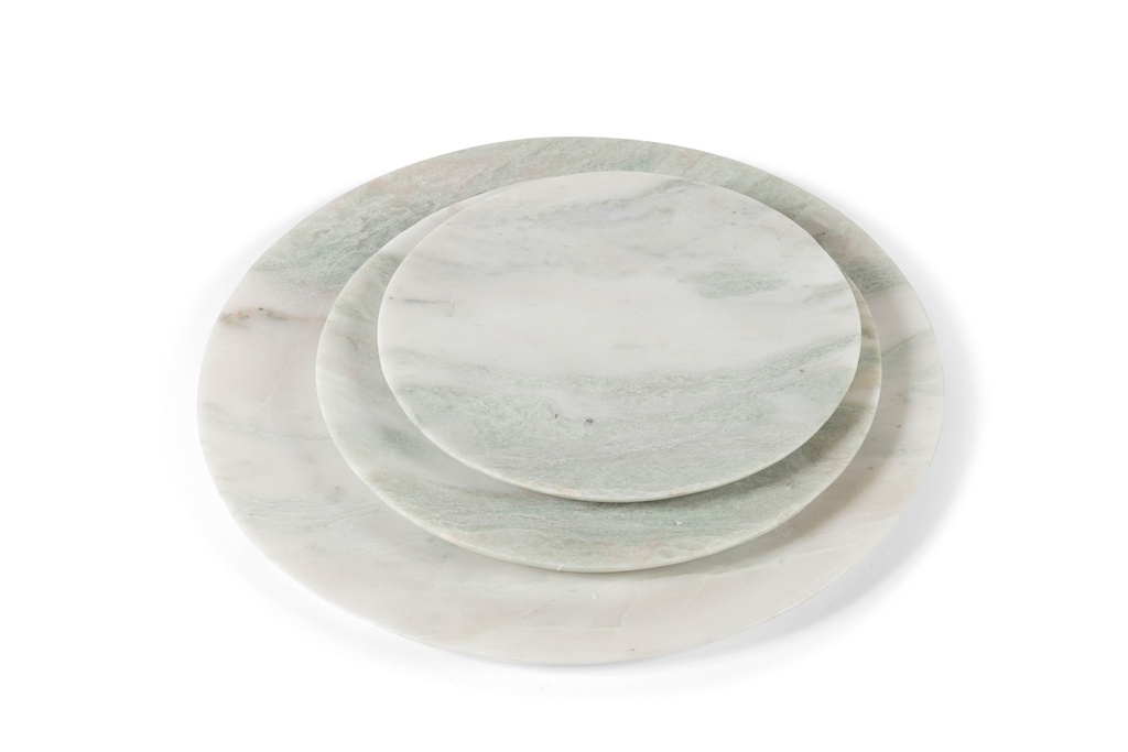 PLATE ROUND GREEN ONYX - LARGE - Ø40x2cm - p/1/2
