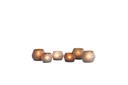 T-light holder oval matt light smoke - small - 11,5x9,5x8cm - p/1/24