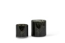 Vase - glass - smoke black spotted - Ø 15x15cm - p/2/1