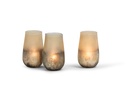 Vase - glass - matt gold luster black oxidised - Ø 9x16cm - p 12