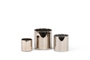Semi transparent candleholder - glass - platinum - medium Ø 12 x 12 - p/4/1