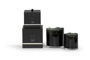 Scented candle black glass votive with organic rim - Ø 15 x 15cm - 4 - int. cot. - p/2
