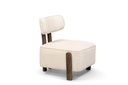 One seater ecru with walnutfinish wood - 59 x 60 x 69 - p 1