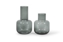 Chimney vase - glass - smoke - Ø26x44cm - p/1