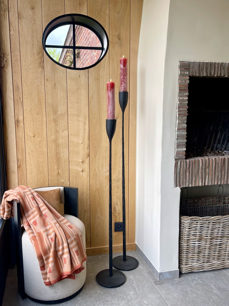 Handforged pillar candleholder Ø5,7 large - metal - black - Ø22 x 140cm - p 1/1