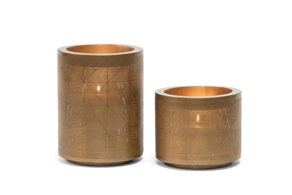 Hurricane brass antique / gold - big - Ø25,5x32,5cm - 1/4
