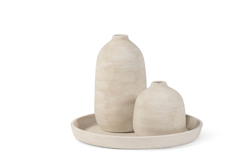 Vase rude ivory small - terracotta - Ø20x21cm - p/2