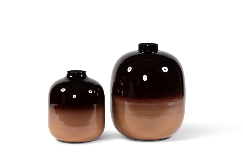 Vase two tone burgundy enamel - large - Ø40 x 50 cm - p 1