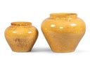 Planter reactive glazed ochre small - Ø35 x 28cm - p 1