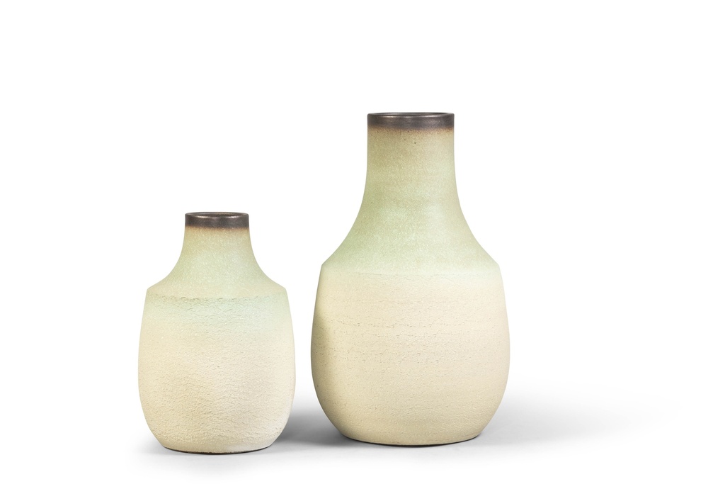 Bottle rustic large white/green - Ø40x 65cm - p1