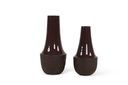 Vase lower texture upper enamel burgundy - large - Ø28 x 62 cm - p 1/4