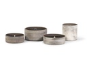 Choco aged terracotta round outdoor candle - Ø 20x20cm -1 - ext. cot. - p /4/1