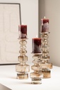 Glass chandelier - brown luster - S/M/L - Ø13x29,5/Ø15x42/Ø16x49 - set of 3 - p/1/4