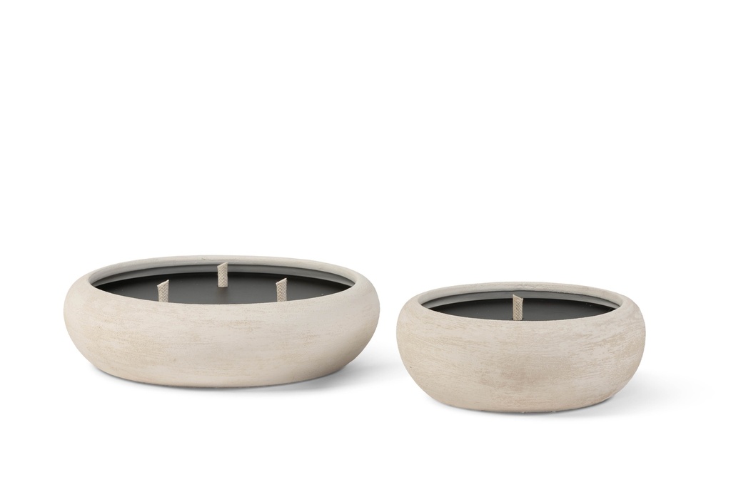 Bowl rude ivory large outdoor - Ø33 x 9cm - 3 wicks - p 1