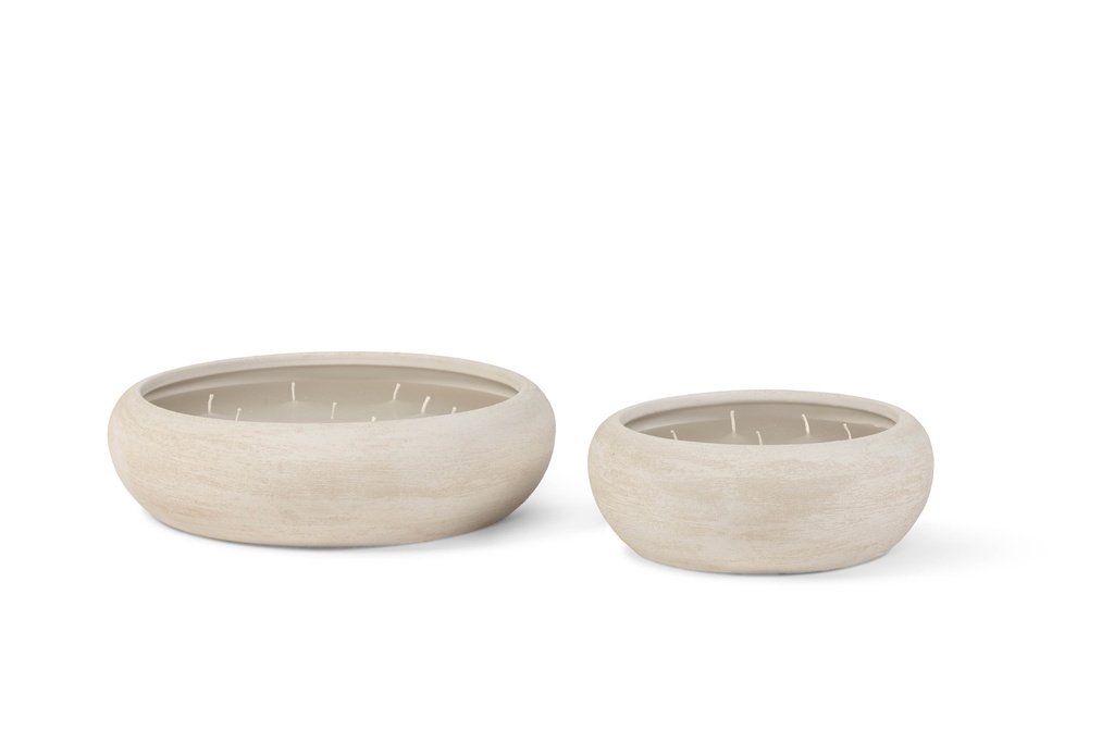 Bowl rude ivory large indoor - 9 wicks - Ø33 x 9cm - p 1