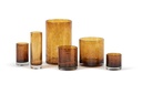 Thick cylindrical vase - glass - cognac - Ø15x24cm - p 2