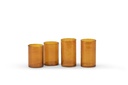 Theelight holder hammered - glass - amber - Ø7.5 x 13.5 - p 6/36