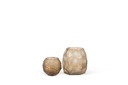 Mouthblown vase faceted cutted copper medium - p 1