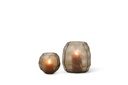Mouthblown vase faceted cutted copper medium - p 1