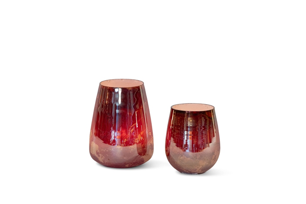 Votive burgundy marble finish small - Ø11 x 13 cm-  p 4/ 8