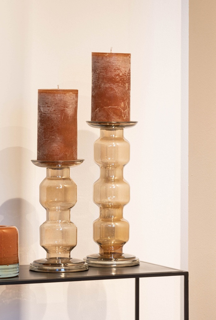Chandelier 3 roll  - glass - luster brown - Ø 13x31cm - p/1/4