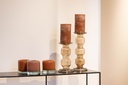 Chandelier 4 roll  - glass - luster brown - Ø 13x41,5cm - p/1/4