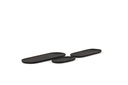 Long tray - acacia - black - 40x14x1,5cm - p2/4