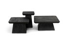 Brushed square coffe table - mango wood - black - 80x80x32cm - p/1/1