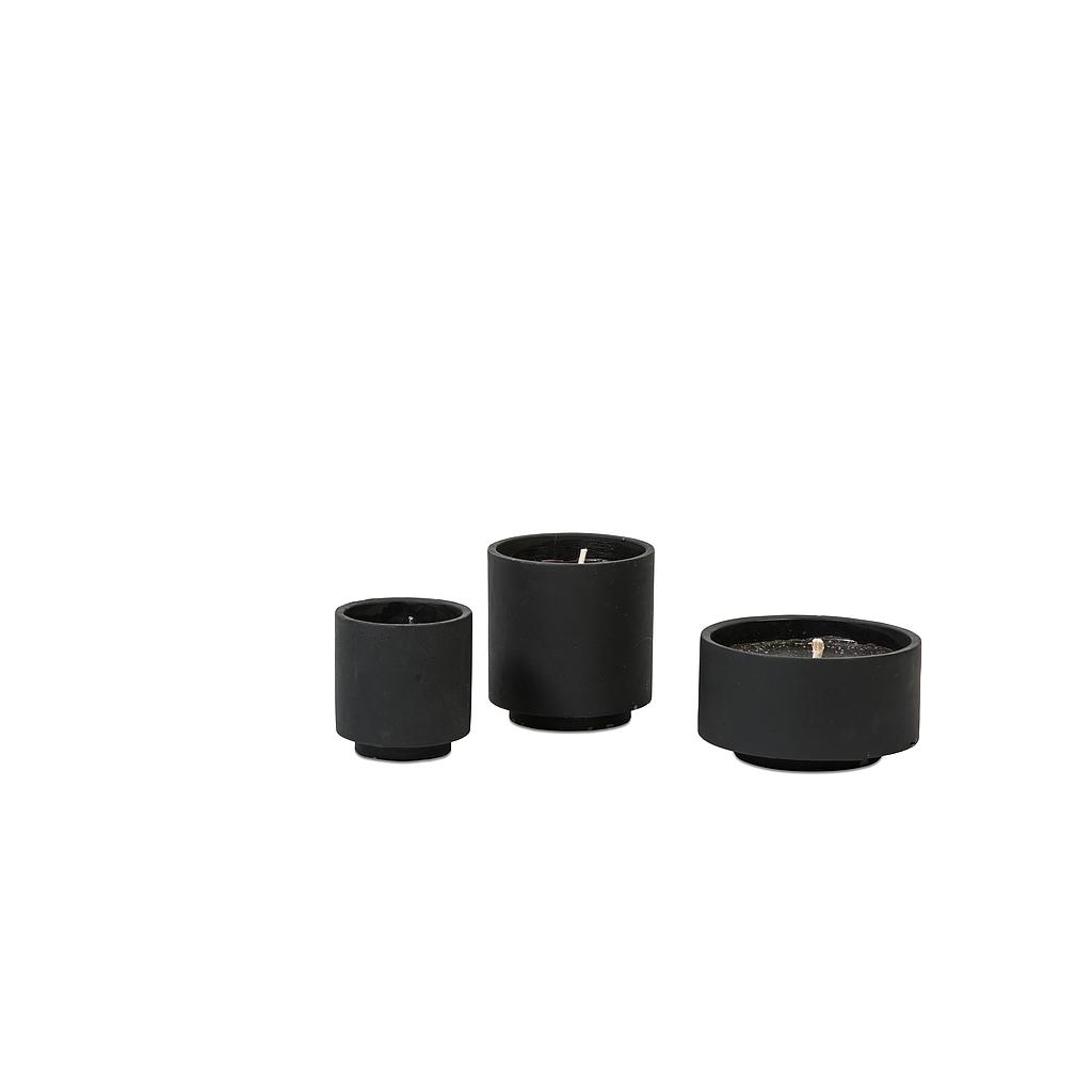 Round black terracotta pot - Ø 11 x 12cm - 1 - ext. cot. - p/8