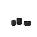 Round black terracotta pot  - Ø 18 x 10cm - 1 - ext. cot. - p/8