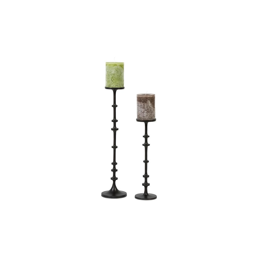 Elegant candleholder - metal - matt black - small Ø 13x45cm - p/4/1