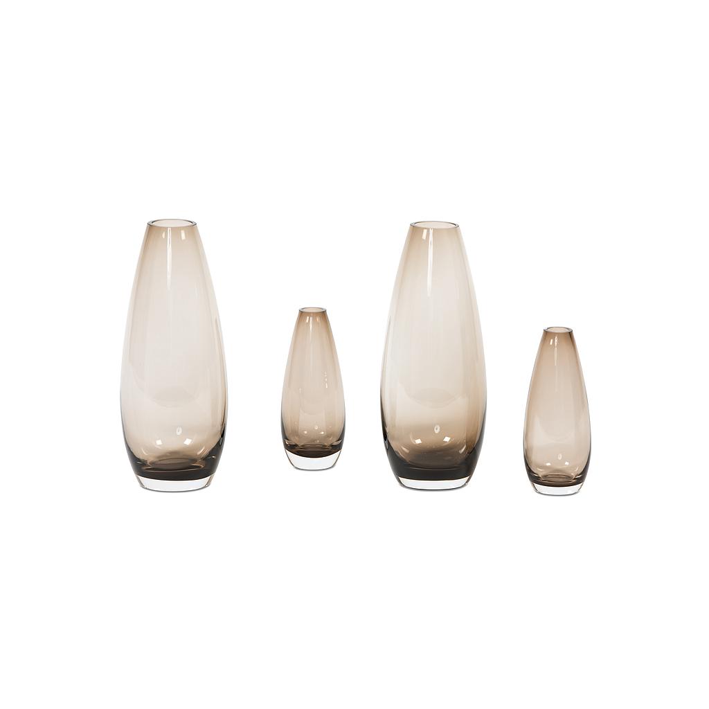 Teardrop Vase - glass - mocha - large Ø12x30cm - p/4/1