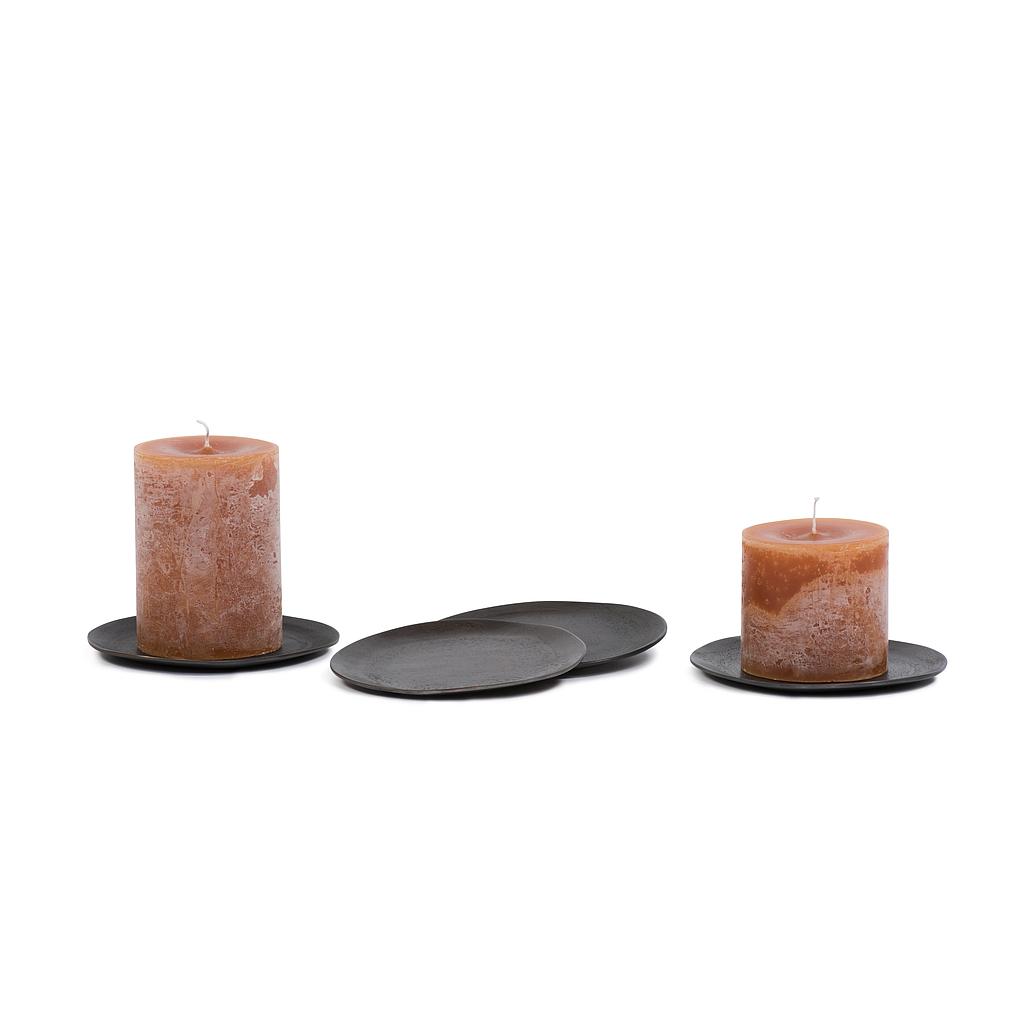 Organic plate - aluminium - antique copper - small 18X1cm - p/6/48