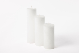CYLINDER CANDLE Ø 7 cm - set of 5 Ø 7 x 10+15+20+25+30 - 1 - int. cot. - p/4 sets