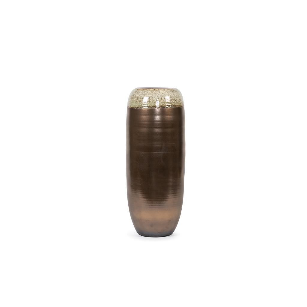 Vase gold stone - terracotta - gold/dark bronze - Ø 30x80cm - p/1/1