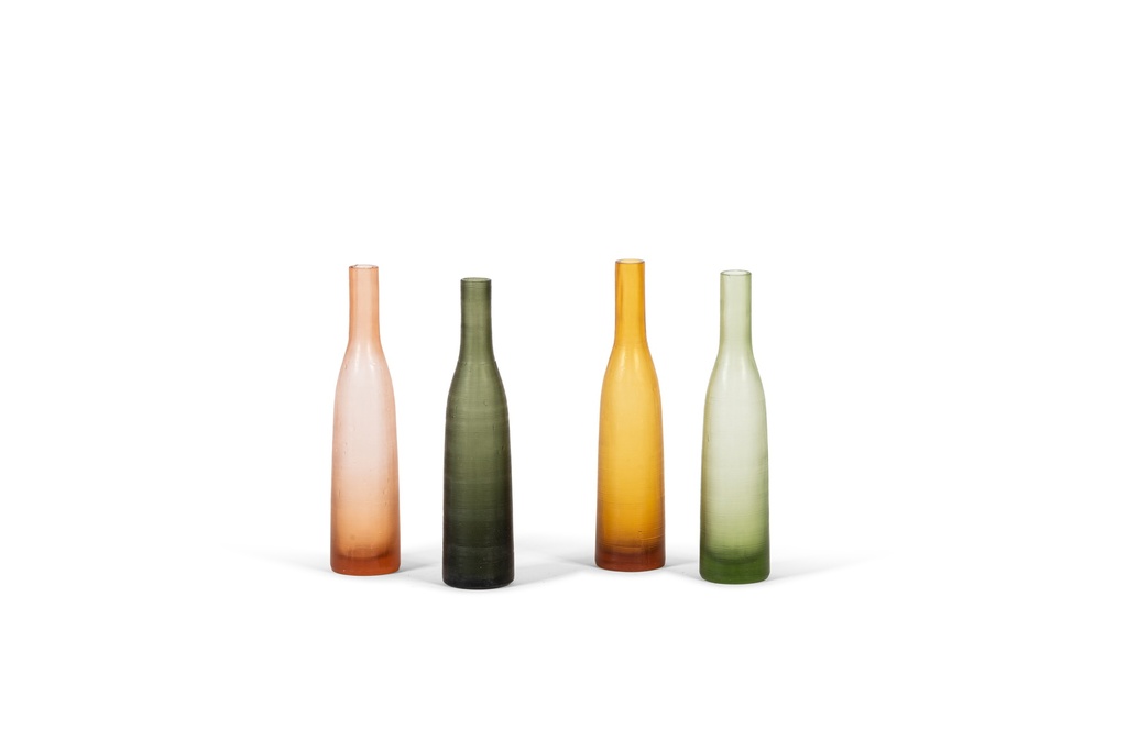 Solyflower cross cut - glass - copper or gold or green or steelgrey - Ø 5x21cm - p/4/16