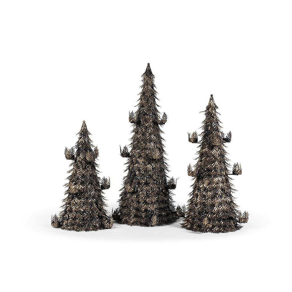 Xmas tree with Tlight - metal - antique finish - Ø 40x86cm - p/1