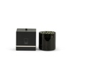 Scented candle cylindrical smoke black spotted glass - Ø15 x 15cm - 4 - int. cot. - p/2