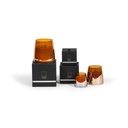 Scented candle conical amber luster - Ø 15x15cm - 3 - int. cot. - p/2