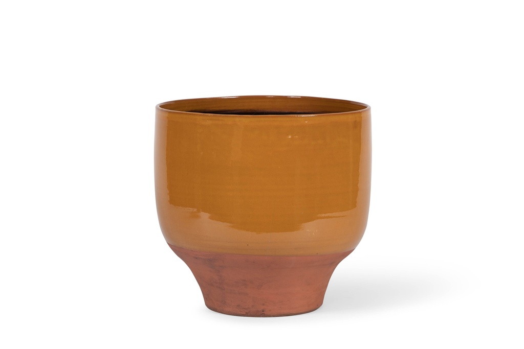 Flowerpot - ochre glazed - Ø38x 38cm - p 1