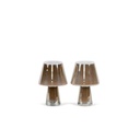 Lampadaire - glass - beige luster - Ø 17 x 25cm - p/2/1