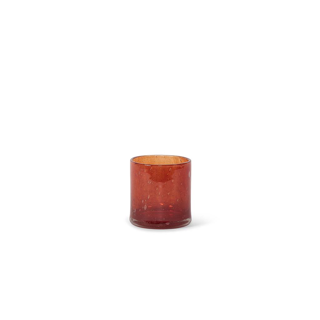 Thick votive cylinder orange red - Ø14 x 15cm - p 4
