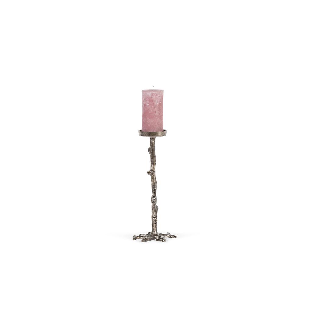 Branch candle holder for Ø7 - metal - black nickle -  XL Ø10 x 35cm - p/2/12