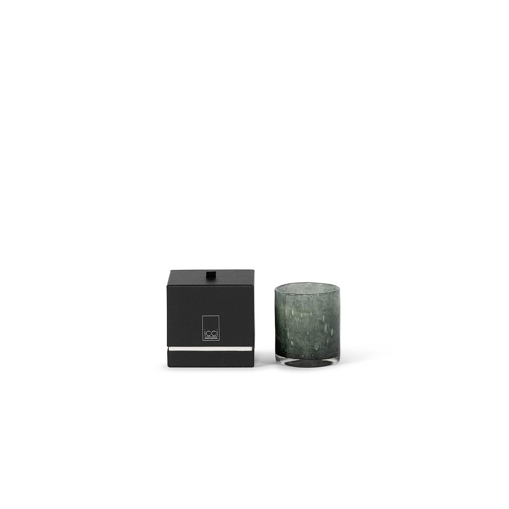 Cylindrical votive Old Green - Ø11 x 12cm - 2 - int. cot. - p/6