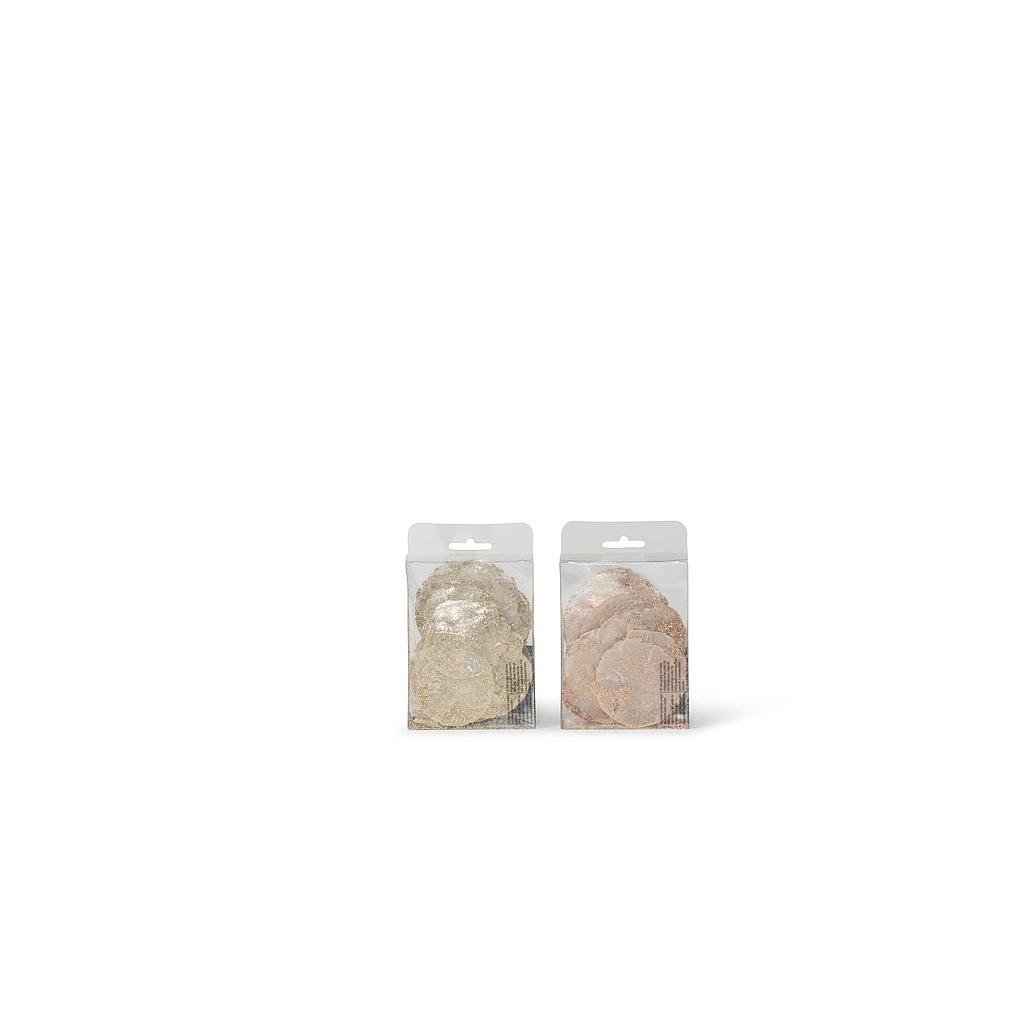 Decorative shells 5/10 cm - copper / white gold - 500 ml - p/1/6