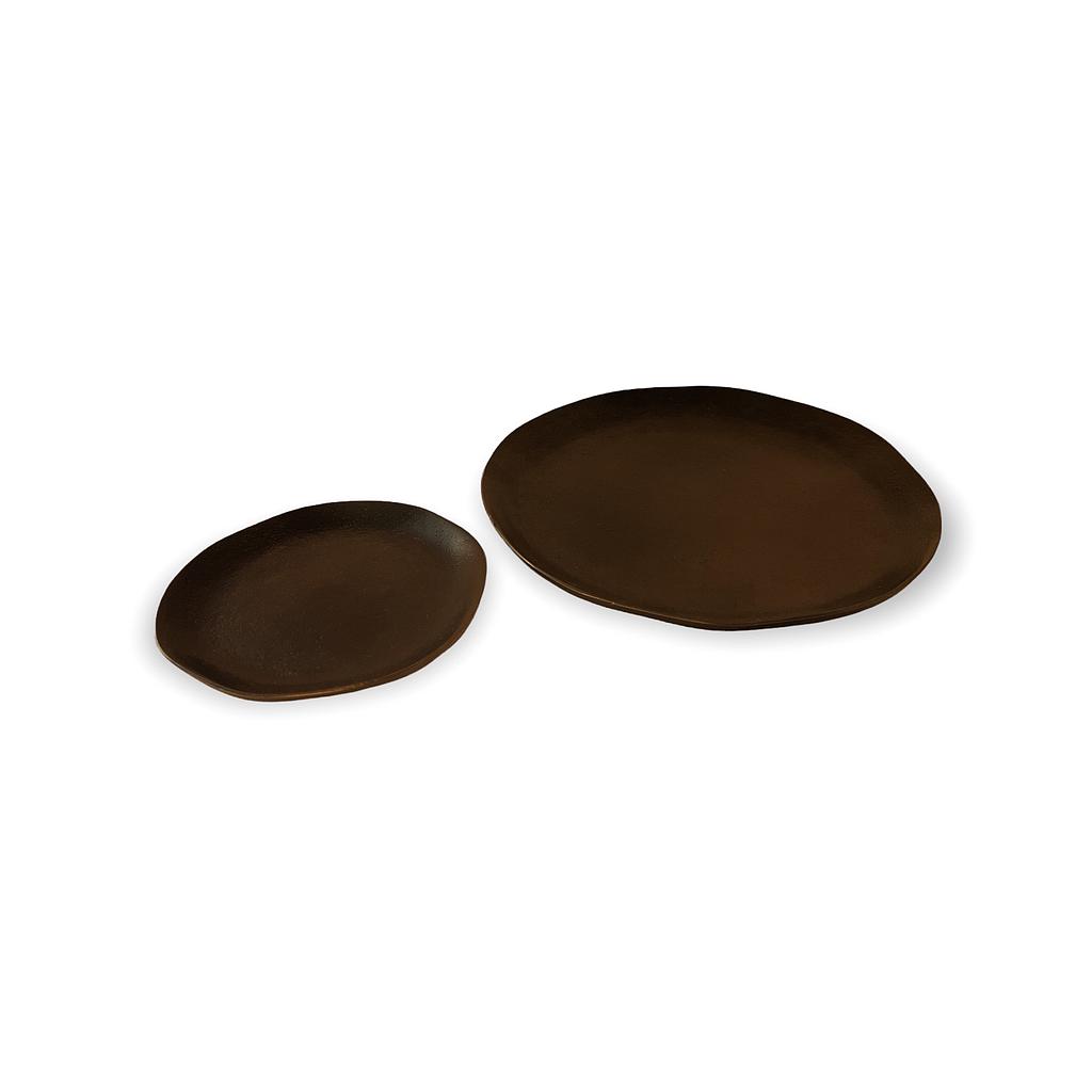 Organic tray - metal - copper antique - Ø24x2cm - p 2/10