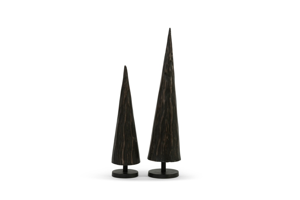 Big X-mas Tree nerved - metal - antique black - Ø13 x 56 cm - p 2