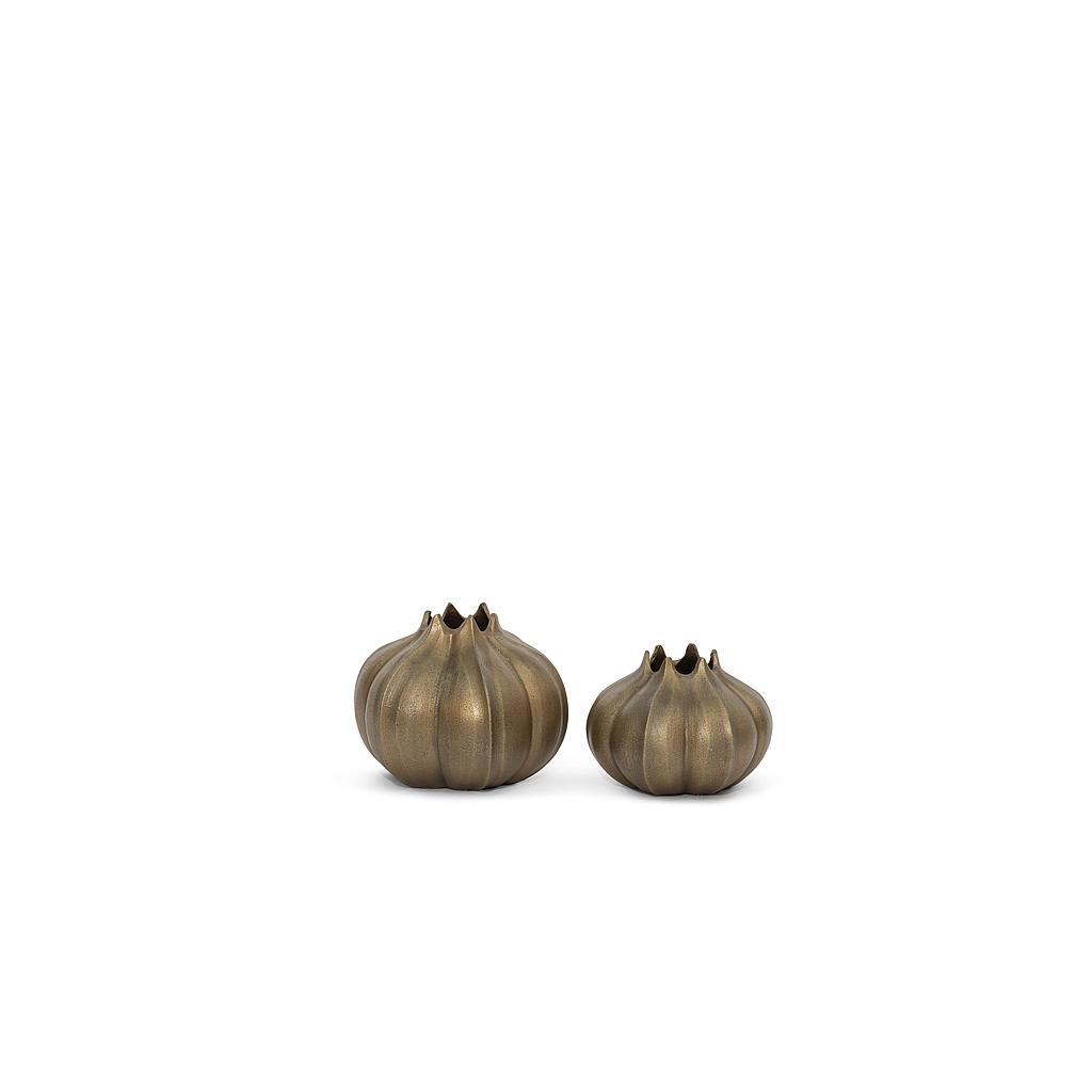 Big Garlic vaze - metal - gold antique - Ø25x17cm - p 2